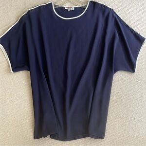 RODIER Paris Navy Blue Women's Short Sleeve Top